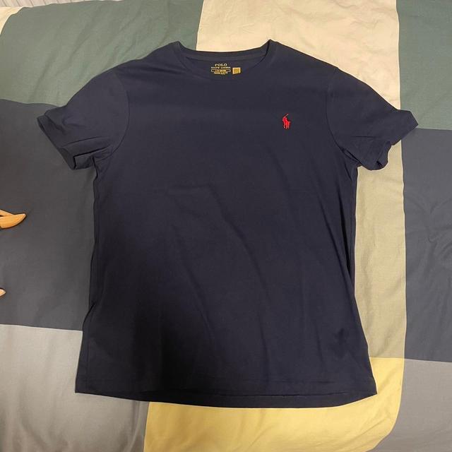 Ralph Lauren Men's T-shirt - Navy/Blue - L on Productcaster.