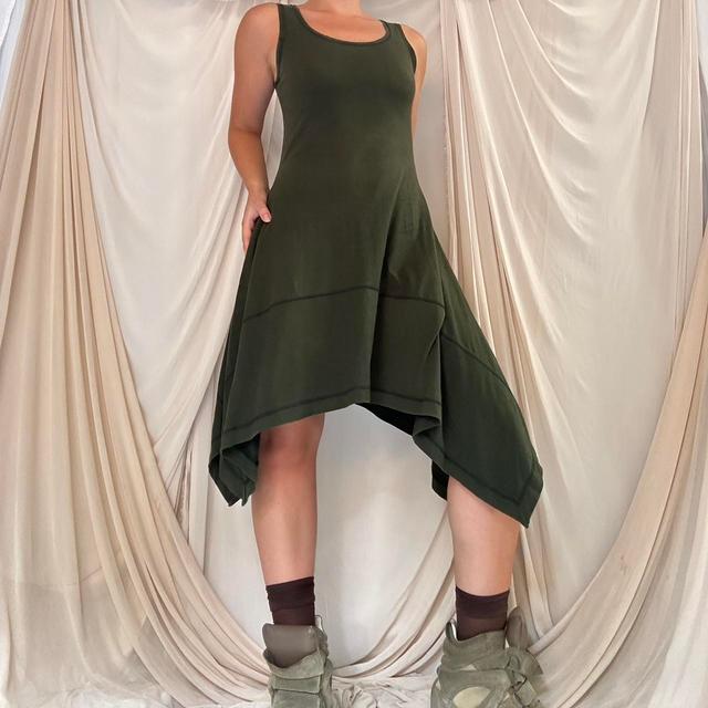 Vintage Women's Dress - Green - S on Productcaster.