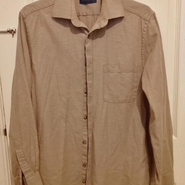 Preloved Men's Shirt - Tan/Brown on Productcaster.