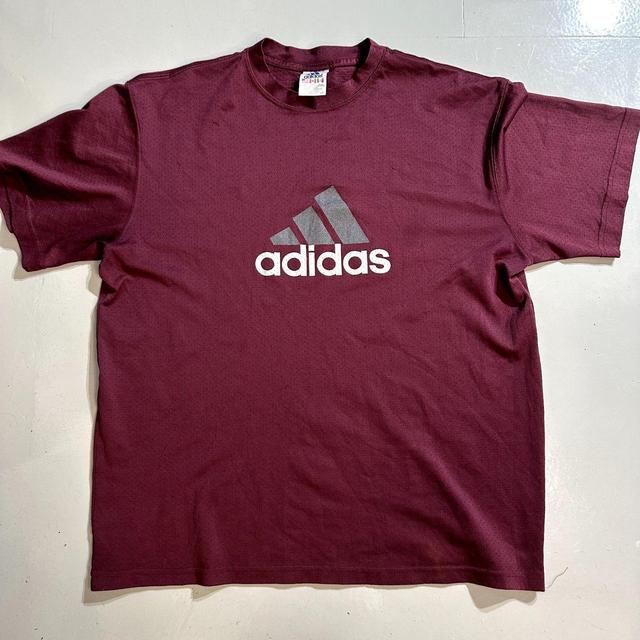 Adidas Men's T-shirt - Red - L on Productcaster.