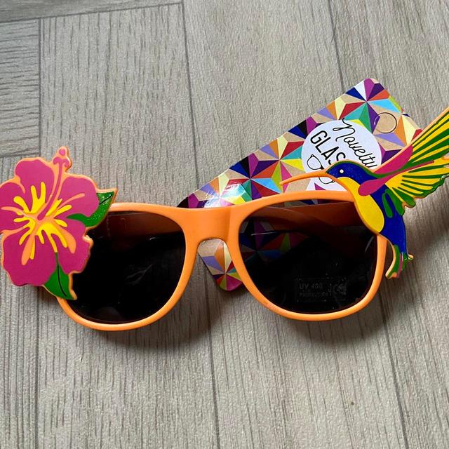 Men's Oversized Sunglasses - Orange/Multi on Productcaster.