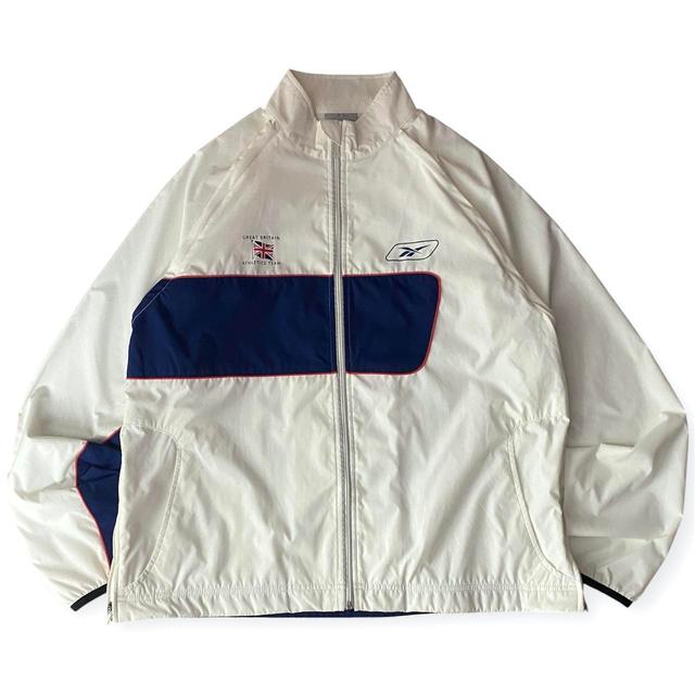 Reebok Men's Lightweight Jacket - White/Navy - L on Productcaster.