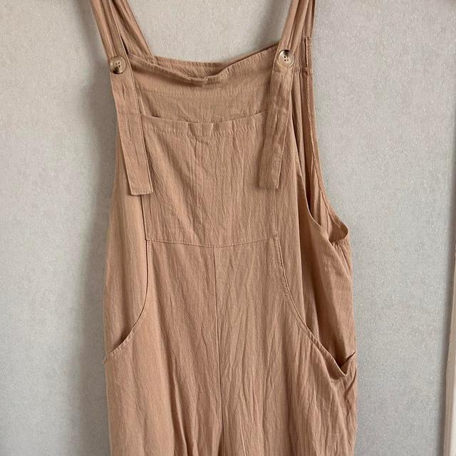 Women's Palazzo Jumpsuit - Tan/Pink - UK 8 on Productcaster.