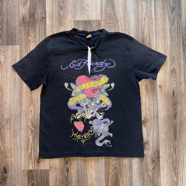 Ed Hardy Men's T-shirt - Black - M on Productcaster.