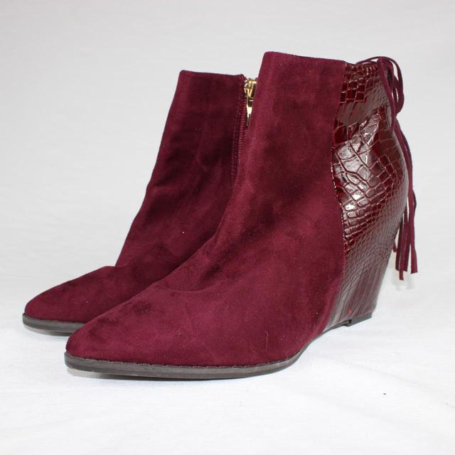 Women's Ankle Boots - Burgundy - UK 3 on Productcaster.