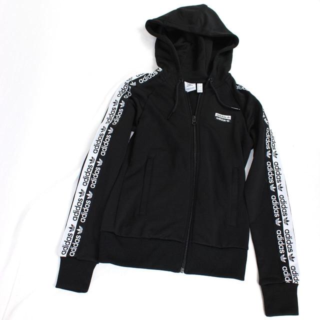 Adidas Women's Hoodie - Black/White - 4 on Productcaster.