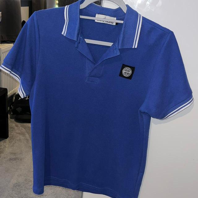 Stone Island Men's Polo shirt - Blue - S on Productcaster.