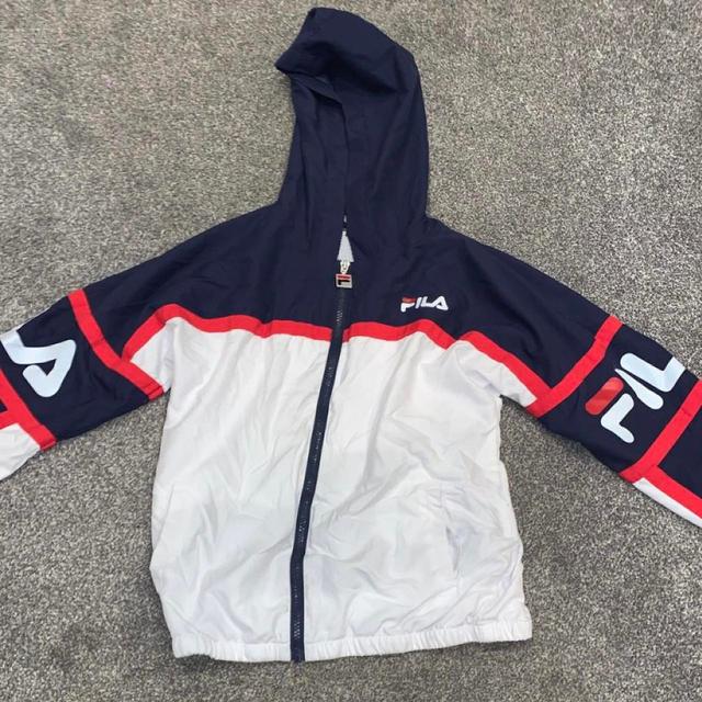 Fila Kids' Windbreaker Jacket - Navy/White - 13 years on Productcaster.