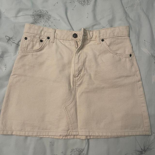 Topshop Women's Skirt - Cream - UK 10 on Productcaster.