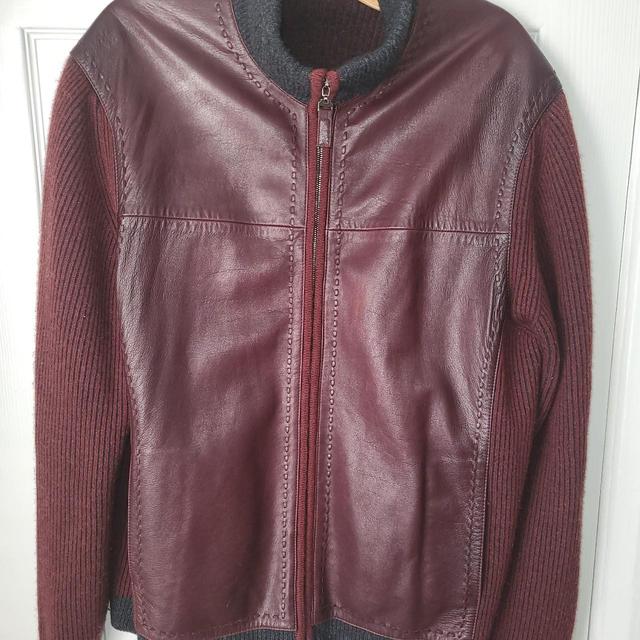 Vintage Men's Bomber Jacket - Burgundy - XL on Productcaster.