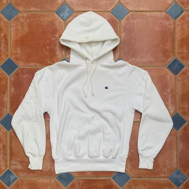 Champion Men's Hoodie - White - S on Productcaster.