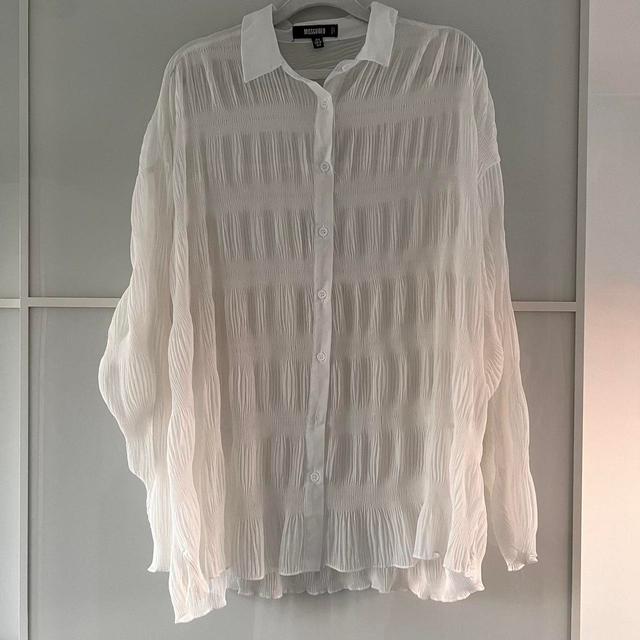 Missguided Women's Shirt - White - 8 on Productcaster.