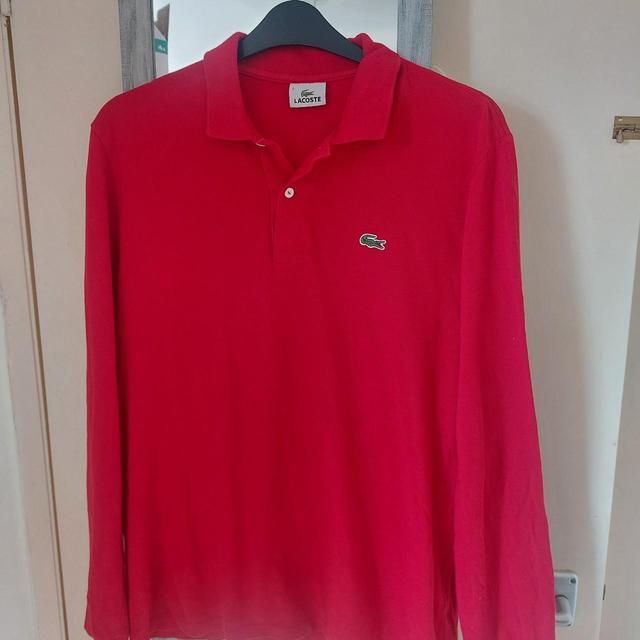 Lacoste Men's Polo shirt - Red - L on Productcaster.