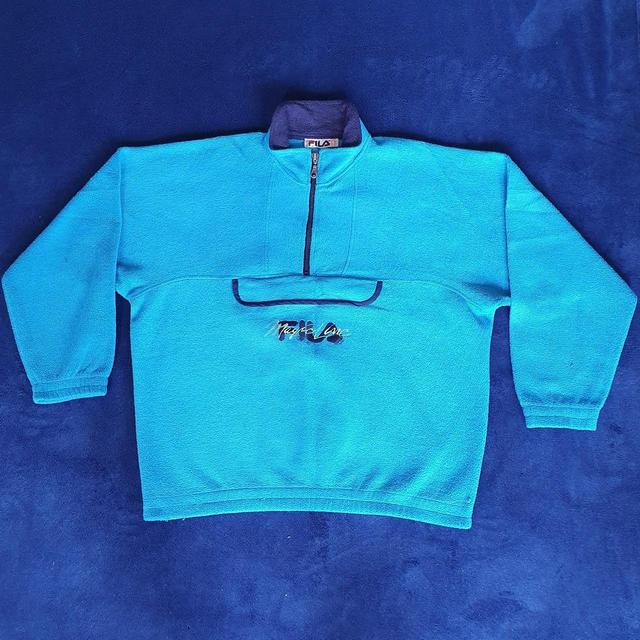 Fila Men's Jumper - Blue - M on Productcaster.