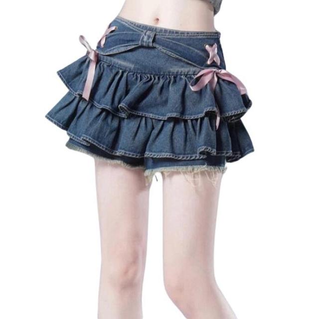 Vintage Women's Party Skirt - Blue/Navy - S on Productcaster.