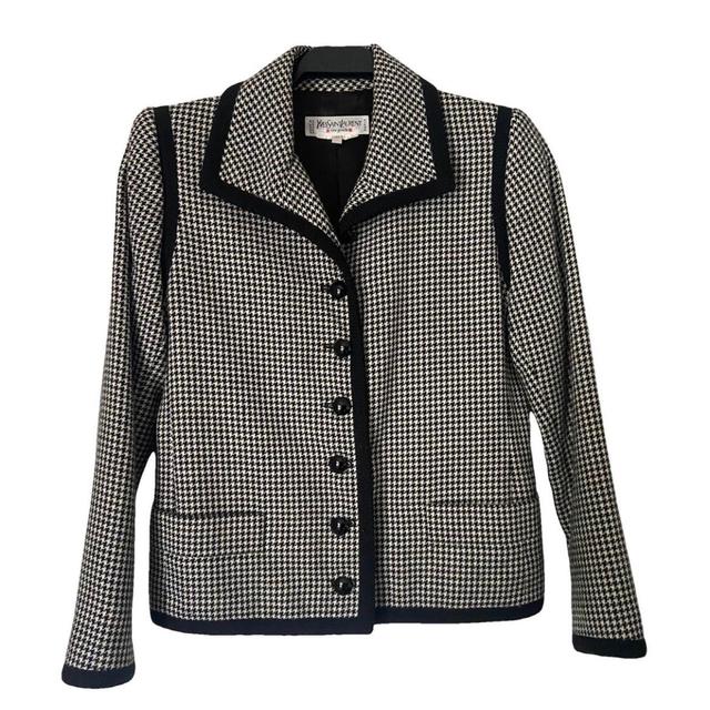 Yves Saint Laurent Women's Blazer Jacket - Black/White - UK 6 on Productcaster.