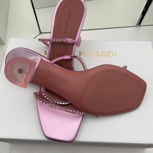 Amina Muaddi Women's Sandals - Pink - UK 7 on Productcaster.