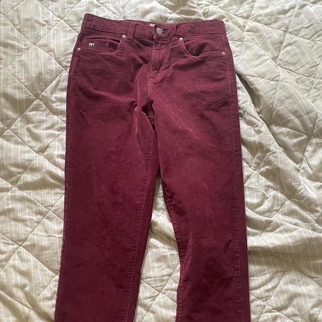 Men's Straight leg Jeans - Burgundy/Red - XXS on Productcaster.