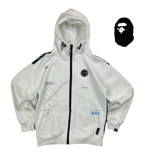 BAPE Men's Hoodie - White/Multi - S on Productcaster.