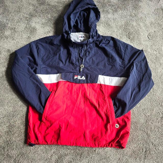 Fila Men's Jacket - Red/Navy - XS on Productcaster.