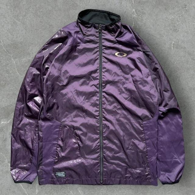 Oakley Men's Windbreaker Jacket - Purple/Gold - M on Productcaster.