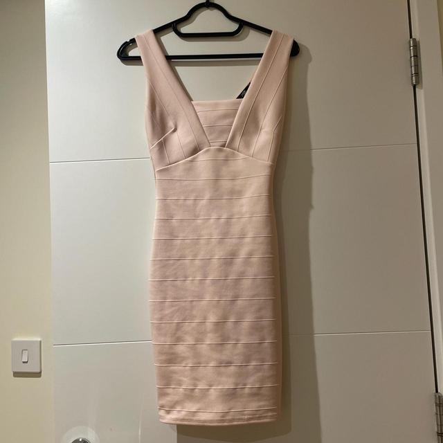 Jane Norman Women's Bodycon Dress - Pink/Tan - 6 on Productcaster.