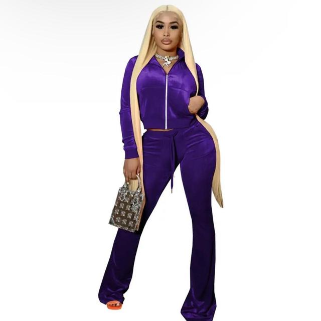 Custom Women's Straight leg Jumpsuit - Purple - M on Productcaster.