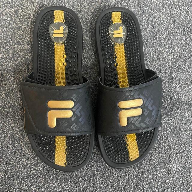 Fila Women's Sandals - Black - UK 5 on Productcaster.