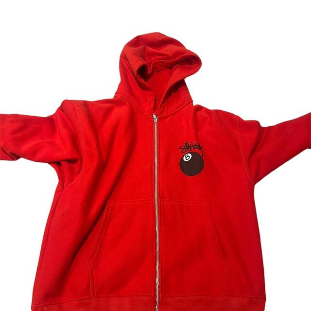 Stüssy Men's Hoodie - Red - L on Productcaster.