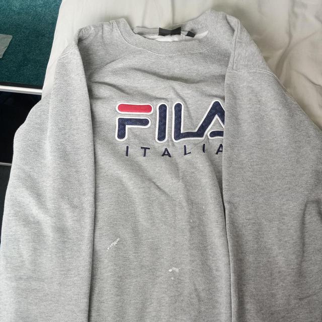 Fila Men's Sweatshirt - Grey - M on Productcaster.