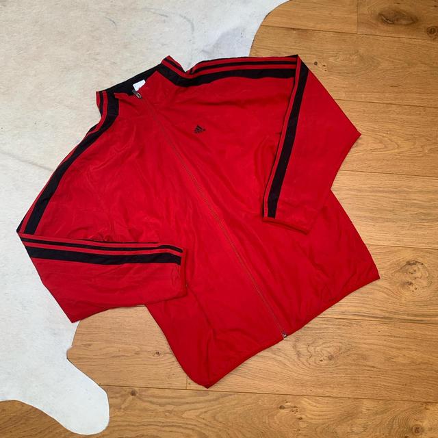 Adidas Men's Lightweight Jacket - Red/Black - M on Productcaster.