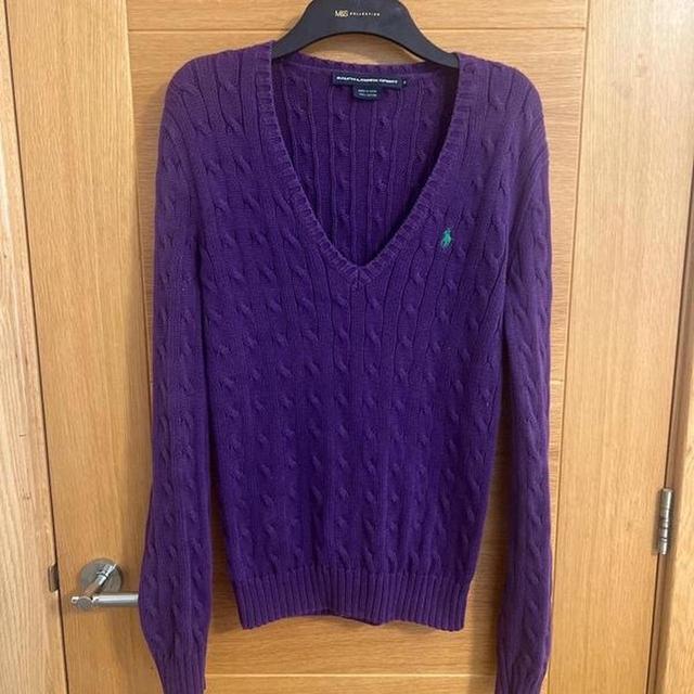 Ralph Lauren Women's Jumper - Purple - M on Productcaster.