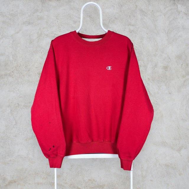 Champion Men's Sweatshirt - Red - L on Productcaster.