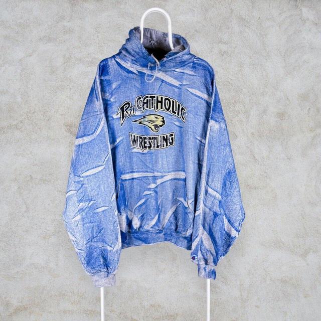 Champion Men's Hoodie - Blue - XXL on Productcaster.