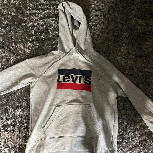 Levi's Men's Hoodie - Grey/Navy - M on Productcaster.