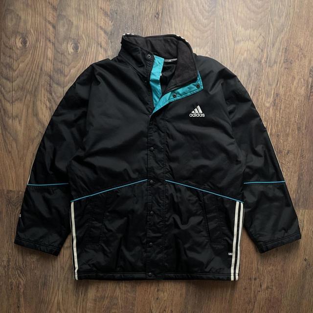 Adidas Men's Casual Jacket - Black/Blue - XXL on Productcaster.