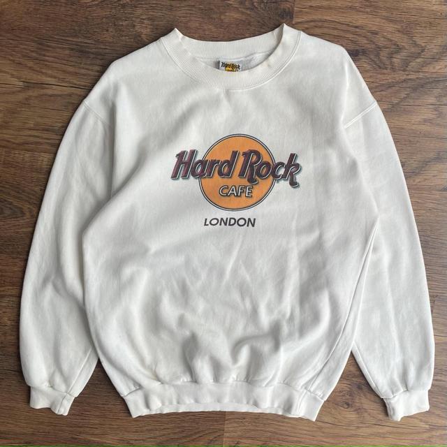 Hard Rock Cafe Men's Sweatshirt - White - M on Productcaster.