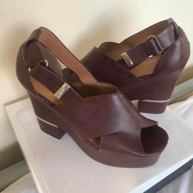 H&M Women's Sandals - Burgundy - UK 8 on Productcaster.