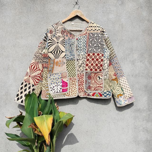 Vintage Women's Cotton Jacket - Multi - M on Productcaster.