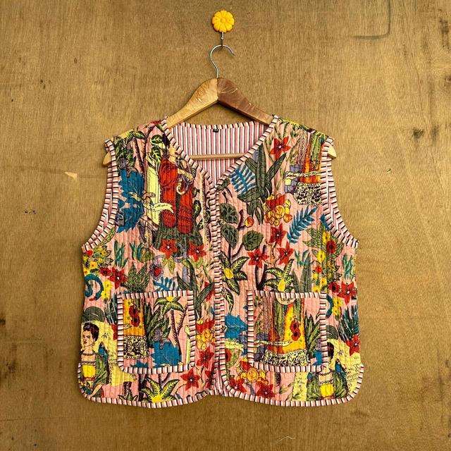 Vintage Women's Cotton Jacket - Multi - M on Productcaster.