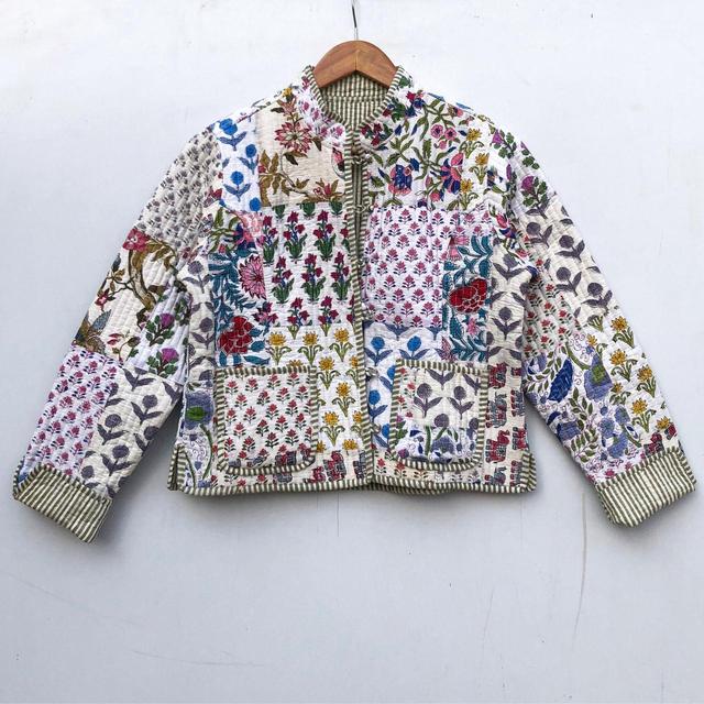 Vintage Women's Cotton Jacket - Multi - L on Productcaster.