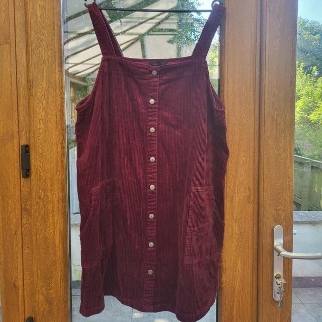 New Look Women's Denim Dress - Burgundy - 18 on Productcaster.