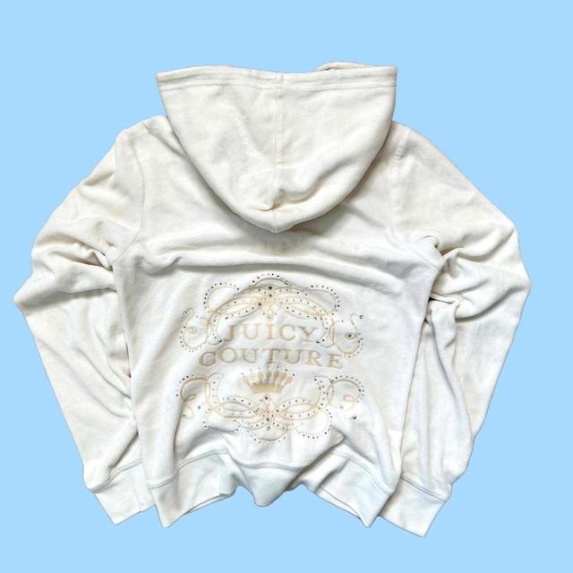 Juicy Couture Women's Hoodie - Cream/White - M on Productcaster.