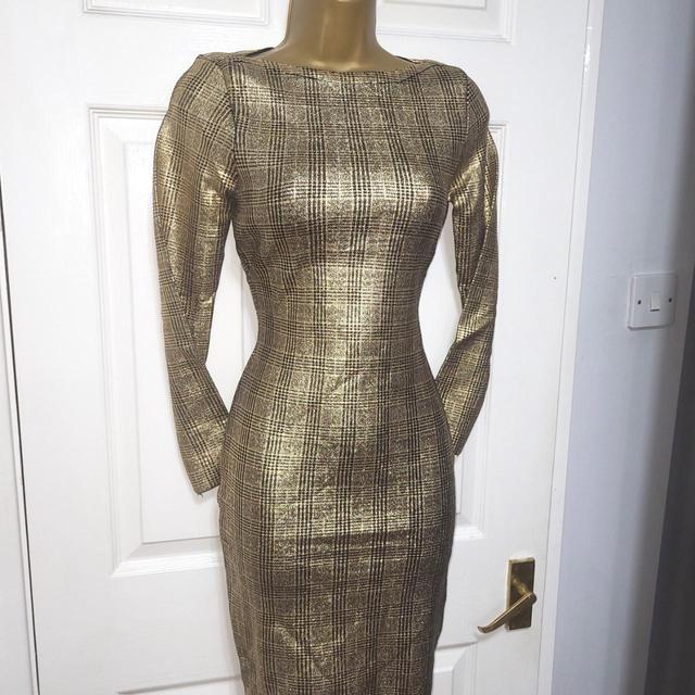 Women's Bodycon Dress - Gold - 8 on Productcaster.