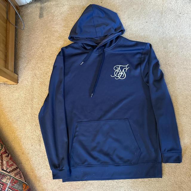 SIKSILK Men's Hoodie - Blue/Navy - M on Productcaster.