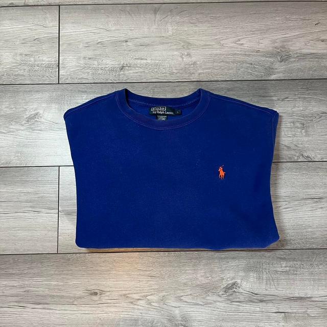 Ralph Lauren Men's Sweatshirt - Blue/Navy - L on Productcaster.