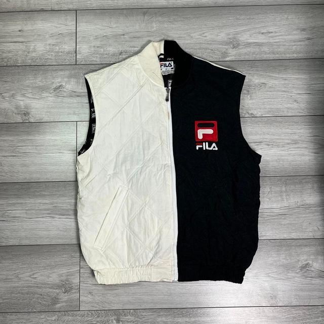 Fila Men's Gilet - Black/White - M on Productcaster.