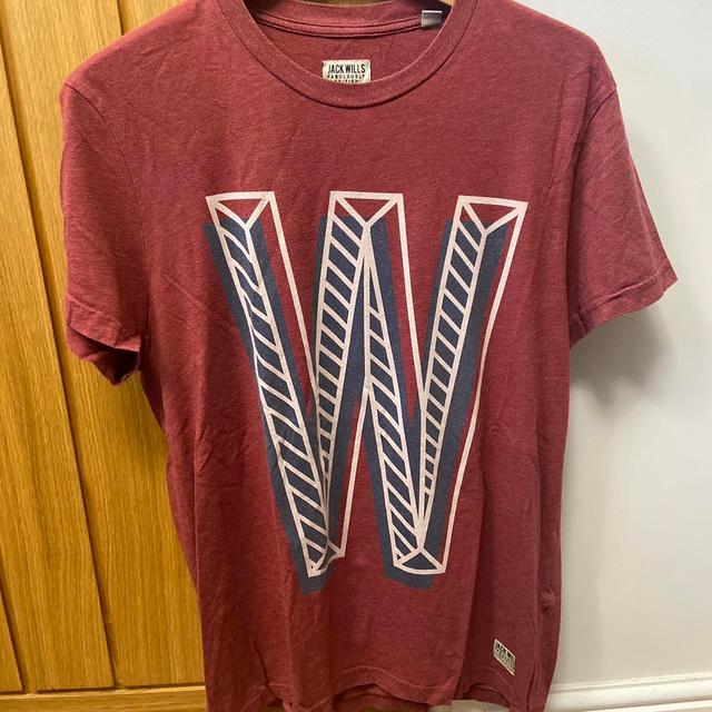 Jack Wills Men's T-shirt - Red - M on Productcaster.