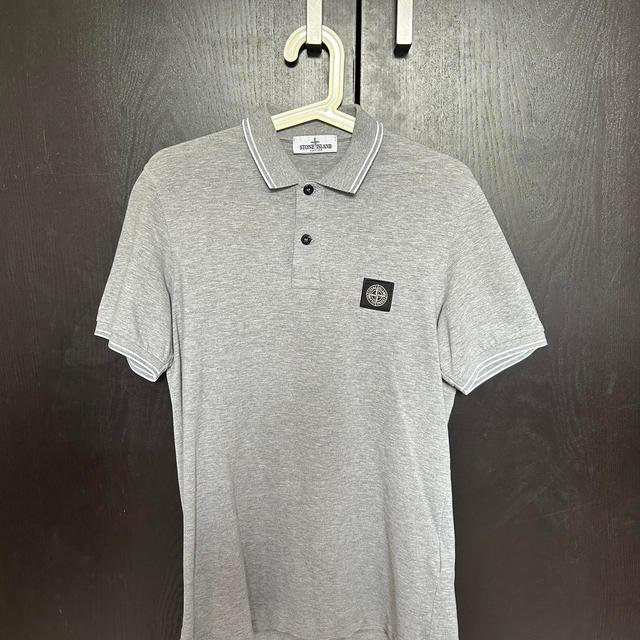 Stone Island Men's Polo shirt - Grey - XS on Productcaster.