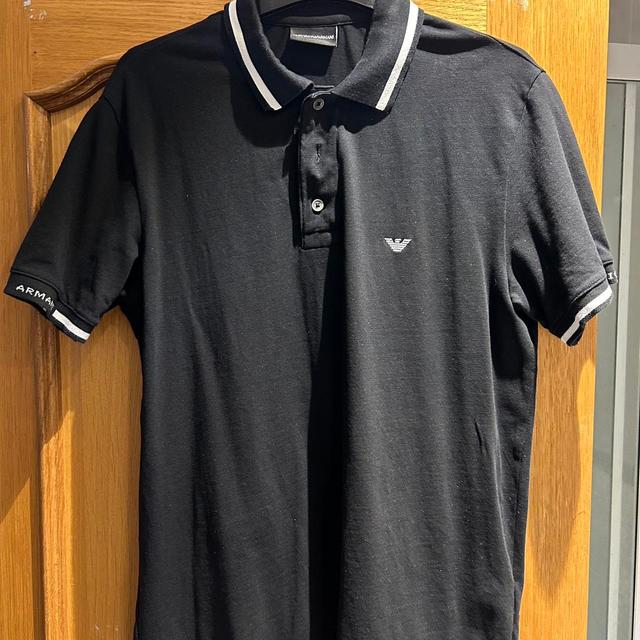 Armani Exchange Men's Polo shirt - Black - L on Productcaster.